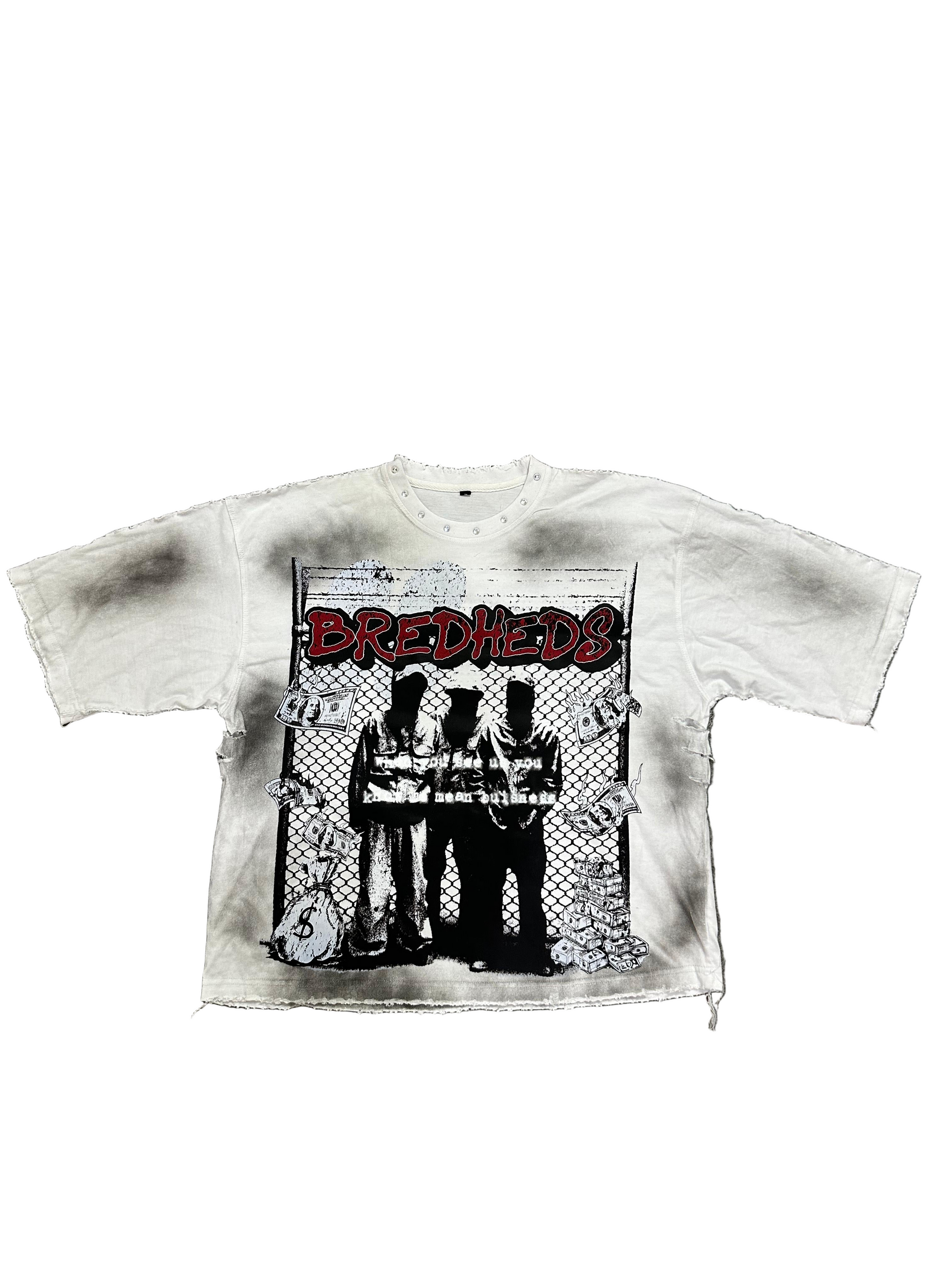 Zone 6 Uniform Graphic distressed cropped boxy Tee – BredHeds